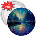 Oil Painting Night Scenery Fantasy 3  Buttons (100 pack)  Front