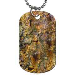 Rusty Orange Abstract Surface Dog Tag (one Side) by dflcprintsclothing