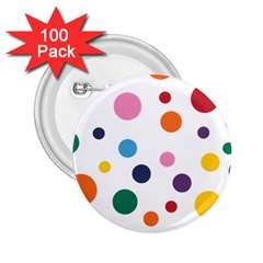 Polka Dot 2 25  Buttons (100 Pack)  by 8989