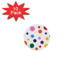 Polka Dot 1  Mini Buttons (10 Pack)  by 8989