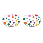 Polka Dot Cufflinks (Oval) Front(Pair)