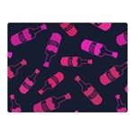 Wine Wine Bottles Background Graphic Premium Plush Fleece Blanket (Mini) 35 x27  Blanket Back