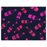 Wine Wine Bottles Background Graphic One Side Premium Plush Fleece Blanket (Extra Small) 40 x30  Blanket Front