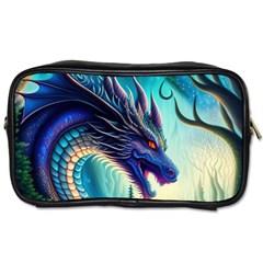 Ai Generated Dragon Fractal Art Texture Toiletries Bag (two Sides) by Ravend