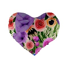 Brittle And Broken Blossoms Standard 16  Premium Heart Shape Cushions by GardenOfOphir