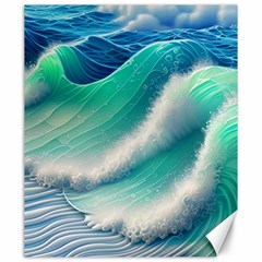 Beautiful Abstract Pastel Ocean Waves Canvas 20  X 24  by GardenOfOphir