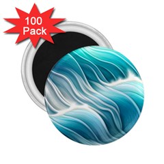 Pastel Blue Ocean Waves Iii 2 25  Magnets (100 Pack)  by GardenOfOphir