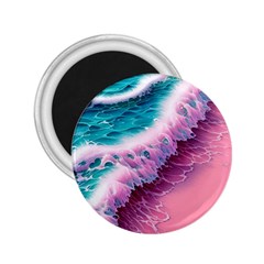 Summer Waves In Pink Ii 2 25  Magnets by GardenOfOphir