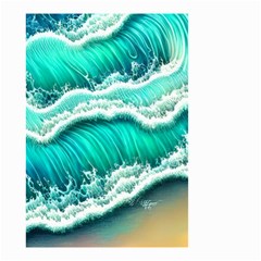 Ocean Waves Design In Pastel Colors Small Garden Flag (two Sides) by GardenOfOphir