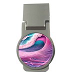 Pink Waves On The Beach Ii Money Clips (Round)  Front