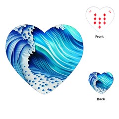 Blue Water Reflections Playing Cards Single Design (heart) by GardenOfOphir