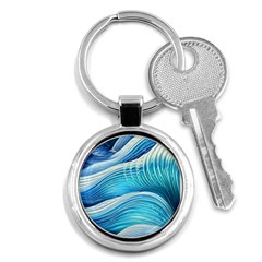 Sea Of Blue Key Chain (round) by GardenOfOphir