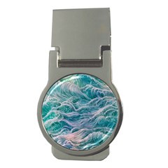 Waves Of The Ocean Ii Money Clips (round)  by GardenOfOphir