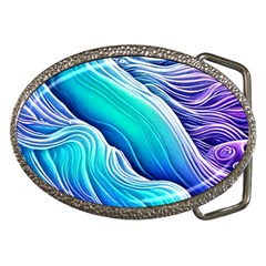 Ocean Waves In Pastel Tones Belt Buckles by GardenOfOphir