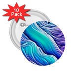 Ocean Waves In Pastel Tones 2.25  Buttons (10 pack)  Front