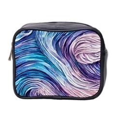 Abstract Pastel Ocean Waves Mini Toiletries Bag (two Sides) by GardenOfOphir