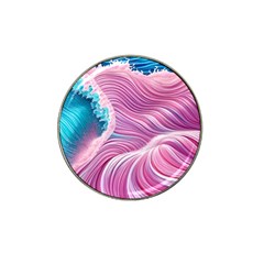 Pink Water Waves Hat Clip Ball Marker (10 Pack) by GardenOfOphir