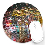 Water Droplets Round Mousepad Front