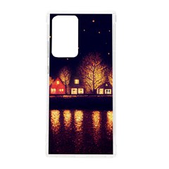 Night Houses River Bokeh Leaves Samsung Galaxy Note 20 Ultra Tpu Uv Case by Ravend