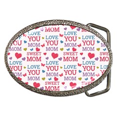 Love Mom Happy Mothers Day I Love Mom Graphic Belt Buckles by Ravend