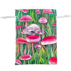 Forest Mushrooms Lightweight Drawstring Pouch (xl) by GardenOfOphir