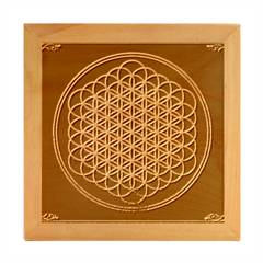 Horizon Sempiternal Bring Abstract Pattern Wood Photo Frame Cube by Jancukart