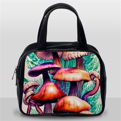 Witchy Mushrooms In The Woods Classic Handbag (one Side) by GardenOfOphir