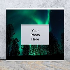 Aurora Northern Lights Phenomenon Atmosphere Sky White Wall Photo Frame 5  X 7  by Jancukart