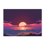 Sunset Ocean Beach Water Tropical Island Vacation 5 Crystal Sticker (A4) Front