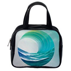 Tsunami Tidal Wave Wave Minimalist Ocean Sea 2 Classic Handbag (one Side) by Pakemis