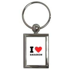 I Love Sharon Key Chain (rectangle) by ilovewhateva