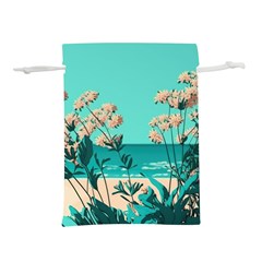 Beach Ocean Flowers Flower Floral Plants Vacation Lightweight Drawstring Pouch (s) by Pakemis