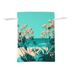 Beach Ocean Flowers Flower Floral Plants Vacation Lightweight Drawstring Pouch (l) by Pakemis