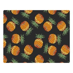 Pineapple Background Pineapple Pattern One Side Premium Plush Fleece Blanket (large) by Wegoenart