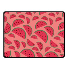 Watermelon Red Food Fruit Healthy Summer Fresh One Side Fleece Blanket (small) by Wegoenart