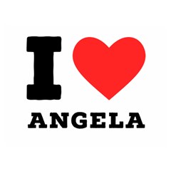 I Love Angela  One Side Premium Plush Fleece Blanket (extra Small) by ilovewhateva