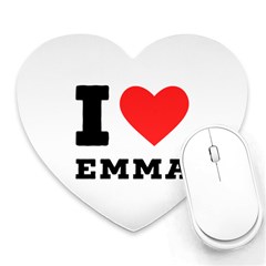 I Love Emma Heart Mousepad by ilovewhateva