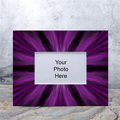 Pattern Purple Symmetry Dark White Tabletop Photo Frame 4 x6  by Jancukart