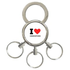 I Love Christine 3-ring Key Chain by ilovewhateva