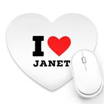 I love janet Heart Mousepad Front