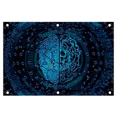 Artificial Intelligence Network Blue Art Banner And Sign 6  X 4  by Semog4