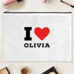 I love olivia Cosmetic Bag (XXXL) Front