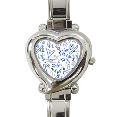 Background Pattern Graphic Heart Italian Charm Watch by Semog4
