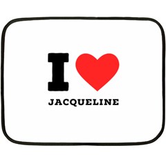 I Love Jacqueline Fleece Blanket (mini) by ilovewhateva