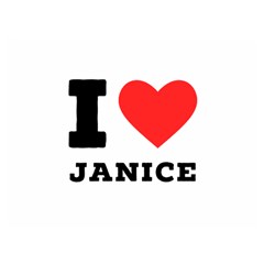 I Love Janice One Side Premium Plush Fleece Blanket (extra Small) by ilovewhateva