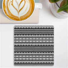 Tribal Zentangle Line Pattern Uv Print Square Tile Coaster  by Semog4