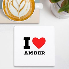 I Love Amber Uv Print Square Tile Coaster  by ilovewhateva