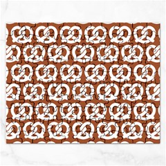 Brown Pretzel Illustrations Pattern Rectangular Jigsaw Puzzl by GardenOfOphir