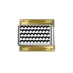 Pattern 361 Gold Trim Italian Charm (9mm) Front