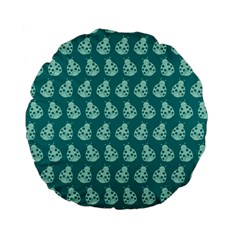 Ladybug Vector Geometric Tile Pattern Standard 15  Premium Flano Round Cushions by GardenOfOphir